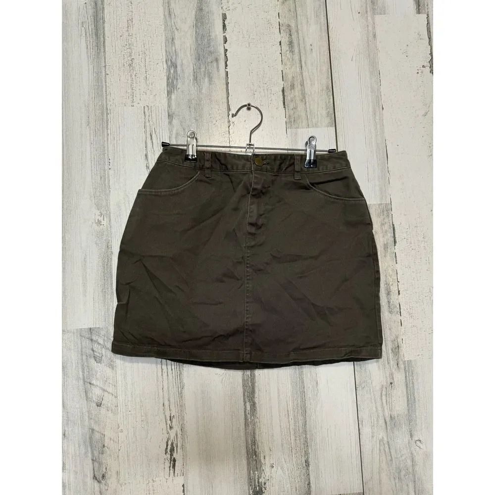 Forever 21 Olive Green Denim Mini Skirt Women’s Size small